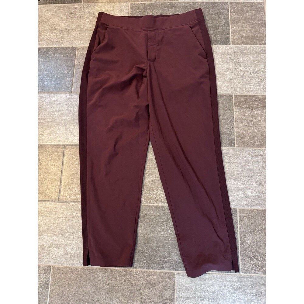 Athleta Women's Brooklyn Ankle Pants, Size 12, Burgundy Pull On Pants